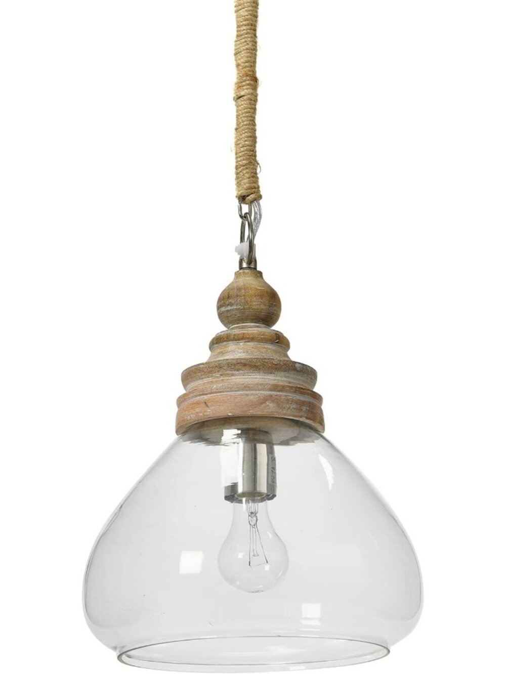Rustic Distressed Mango Wood Ceiling Light Fixture - Brown & Natural Home Decor